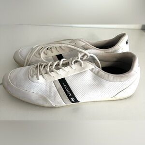 Lacoste Men’s White Black Sneakers Shoes Size 11.5